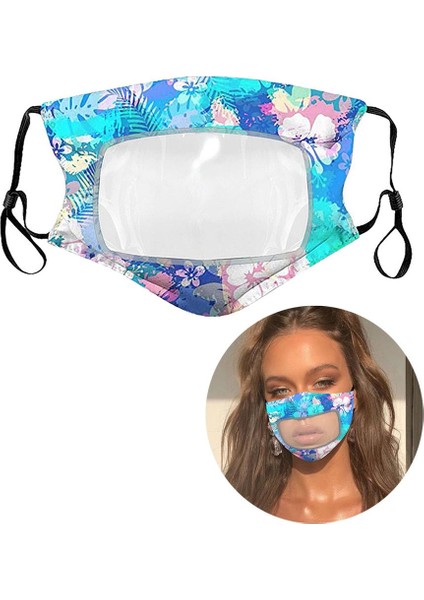 Tekrar Kullanılabilir Ş Yüz Örtüsü Şeffaf Ağı Dudak Mavi (Yurt Dışından) fırsatları