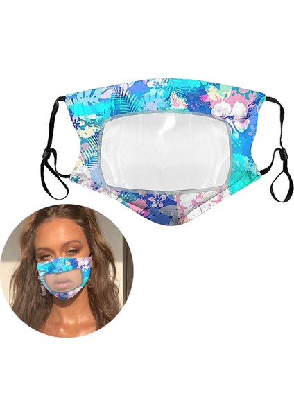 Tekrar Kullanılabilir Ş Yüz Örtüsü Şeffaf Ağı Dudak Mavi (Yurt Dışından) indirimleri