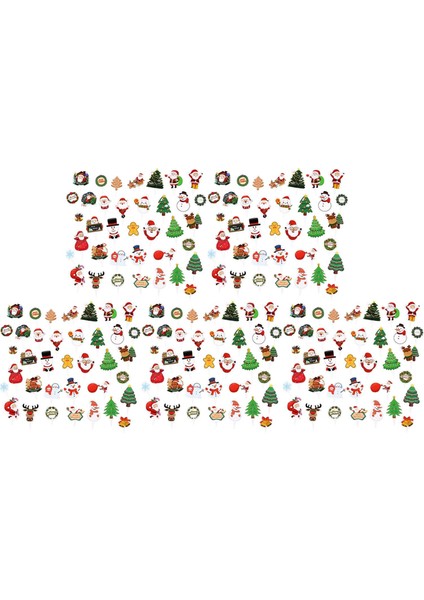 Hediye Pasta Süsleri Etkinliği Için 185 Noel Cupcake Toppers Kek Ekleme (Yurt Dışından)