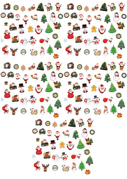 Hediye Pasta Süsleri Etkinliği Için 185 Noel Cupcake Toppers Kek Ekleme (Yurt Dışından) modelleri