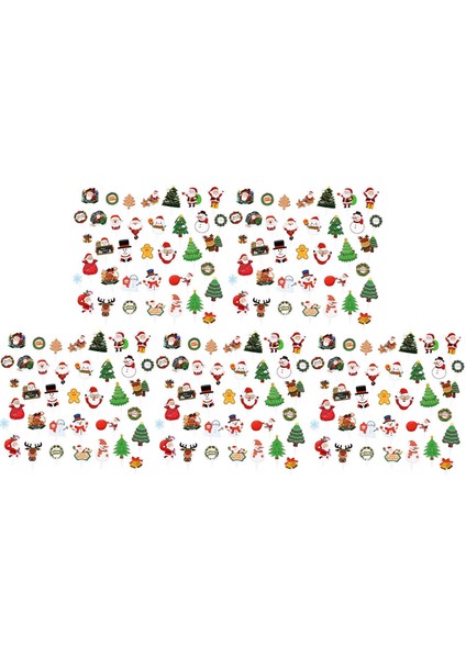 Hediye Pasta Süsleri Etkinliği Için 185 Noel Cupcake Toppers Kek Ekleme (Yurt Dışından) fırsatları