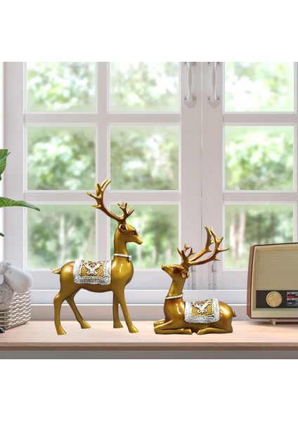 2 Paket Heykeli Elk Çift Raf I Ren Ği Sevgilisi Heykel Altın (Yurt Dışından) modelleri