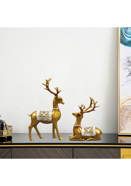 2 Paket Heykeli Elk Çift Raf I Ren Ği Sevgilisi Heykel Altın (Yurt Dışından) indirimleri