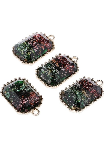 4x Dangle Charms Kolye Bilezik Küpe Takı Yapımı Dıy Kırmızı (Yurt Dışından)