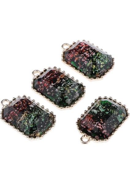 4x Dangle Charms Kolye Bilezik Küpe Takı Yapımı Dıy Kırmızı (Yurt Dışından)