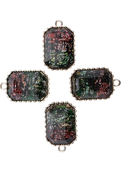 4x Dangle Charms Kolye Bilezik Küpe Takı Yapımı Dıy Kırmızı (Yurt Dışından)