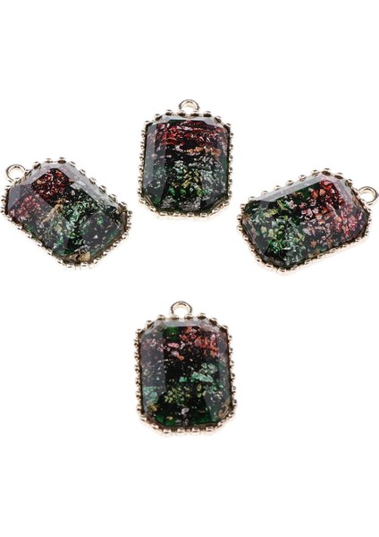4x Dangle Charms Kolye Bilezik Küpe Takı Yapımı Dıy Kırmızı (Yurt Dışından)