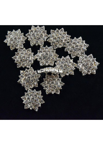 10X Diamante Rhinestone Kristal Çiçek Süsleme Düğmeleri Dıy Zanaat P (Yurt Dışından)