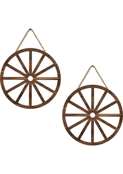 Stüdyo Tatilleri Için 2 Ahşap Tekerleği Dekoratif Asılı (Yurt Dışından) modelleri