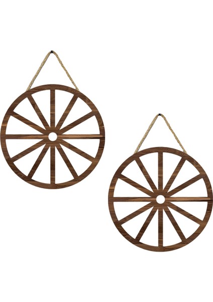 Stüdyo Tatilleri Için 2 Ahşap Tekerleği Dekoratif Asılı (Yurt Dışından) fırsatları