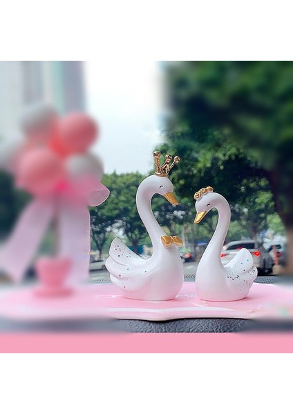 Reçine Minyatür Taç Kuğu Heykeli Heykelcik Hazırlanmış Heykel Üstü Büyük (Yurt Dışından) modelleri