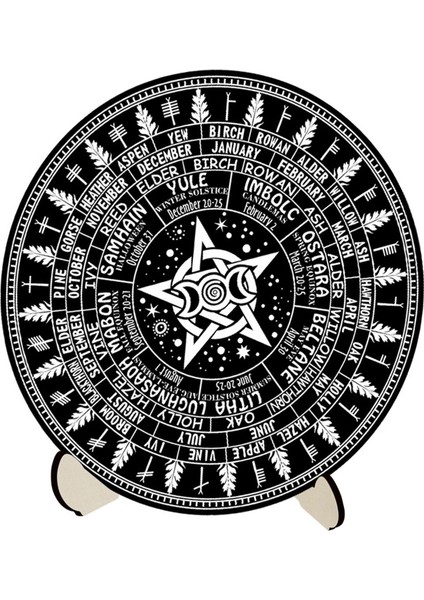 Takvim Tablosu Mat Yuvarlak Wiccan Tahtası (Yurt Dışından) fırsatları