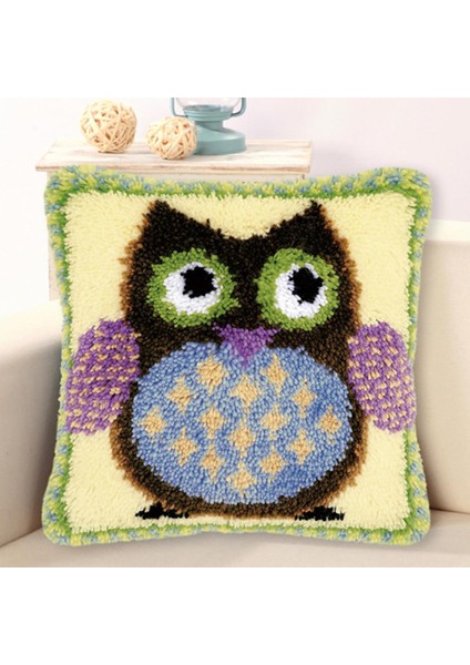 Çocuklar/şkinler Için Dıy Mandal Halı Yapımı El Sanatları 17 Inç x 17 Inç Karikatür Baykuş (Yurt Dışından) fiyatları