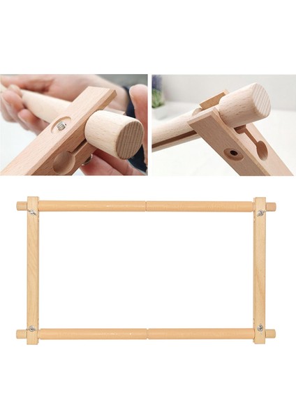Kayın Ahşap Goblen Scroll Nakış Çerçevesi Çapraz Dikiş Zanaat Dikiş Aracı (Yurt Dışından) fırsatları