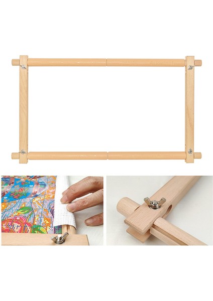 Kayın Ahşap Goblen Scroll Nakış Çerçevesi Çapraz Dikiş Zanaat Dikiş Aracı (Yurt Dışından) indirimleri