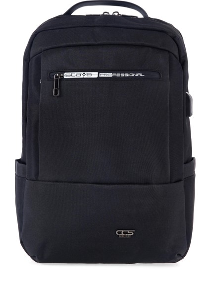 Ççs 51481 Laptop Bölmeli Çekçek Askılıklı Ter Önleyicili Siyah Sırt Çantası