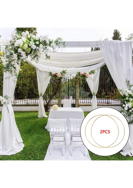 2 Metal Çemberler Craft Altın Çelenk Makrome Yüzükler 35CM (Yurt Dışından) fırsatları