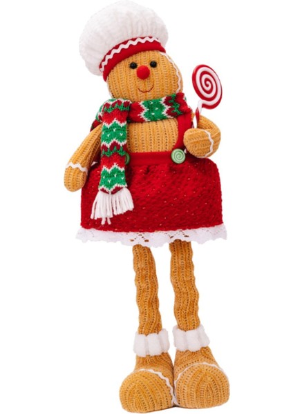 Noel Zencefilli Kurabiye Bebek Noel Ayakta Duran Bebek Parti Festivali Ofis Kadın (Yurt Dışından)