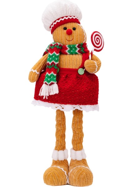 Noel Zencefilli Kurabiye Bebek Noel Ayakta Duran Bebek Parti Festivali Ofis Kadın (Yurt Dışından)