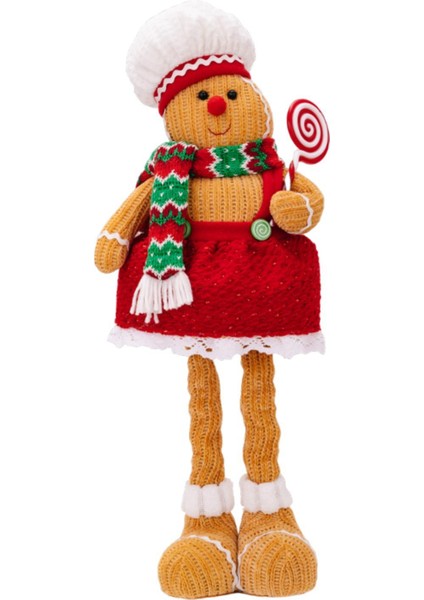 Noel Zencefilli Kurabiye Bebek Noel Ayakta Duran Bebek Parti Festivali Ofis Kadın (Yurt Dışından)