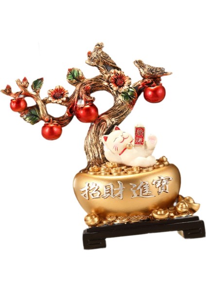 Kedi ve Ağaç Figürü Ev Dekoru Kitaplık Eve Taşınma Hediyesi Restoran (Yurt Dışından) indirimleri