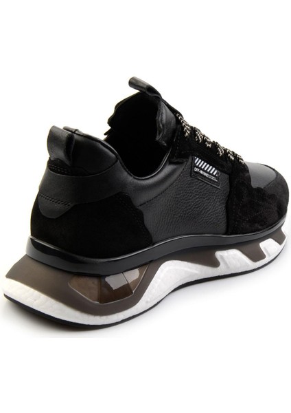 Siyah Leather Erkek Sneaker E01347071802 modelleri