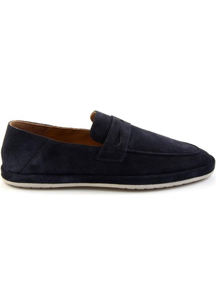 Lacivert Leather Erkek Loafer Ayakkabı E01589240102