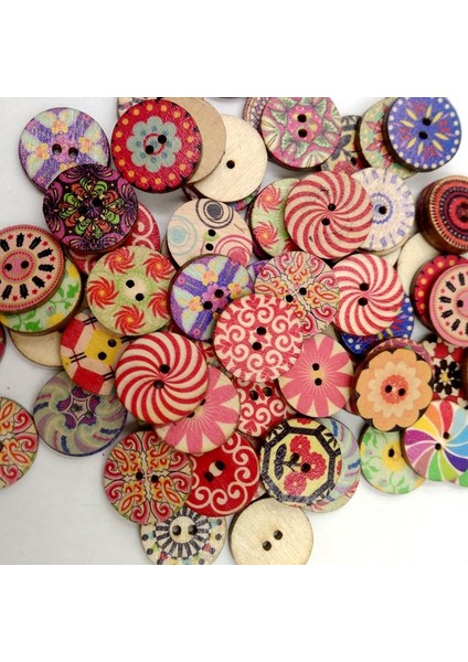 100X Ahşap Düğme Ş Sanatları Karalama Defteri Süsleme Çok (Yurt Dışından) fiyatları