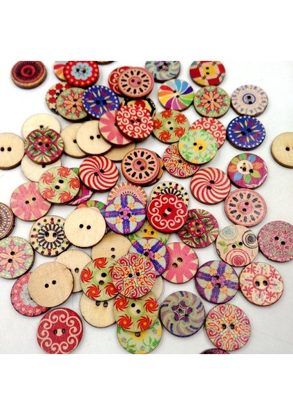 100X Ahşap Düğme Ş Sanatları Karalama Defteri Süsleme Çok (Yurt Dışından) fırsatları