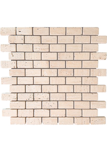 Dogal Tas 2,3 x 4,8 cm Brick Traverten Eskitme Mermer Mozaik