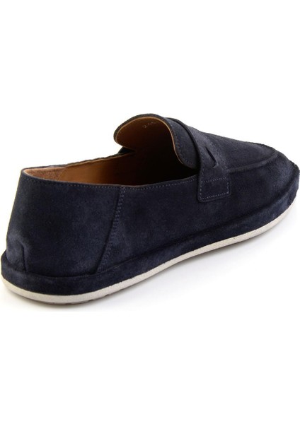 Lacivert Leather Erkek Loafer Ayakkabı E01589240102 modelleri