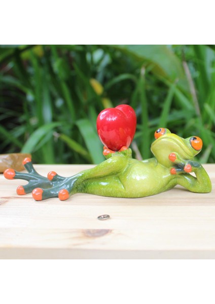 Yağmur I Büyüleyici Yeşil Kurbağa Reçine Heykelcik Heykeli Ev Süsleme D (Yurt Dışından) fiyatları