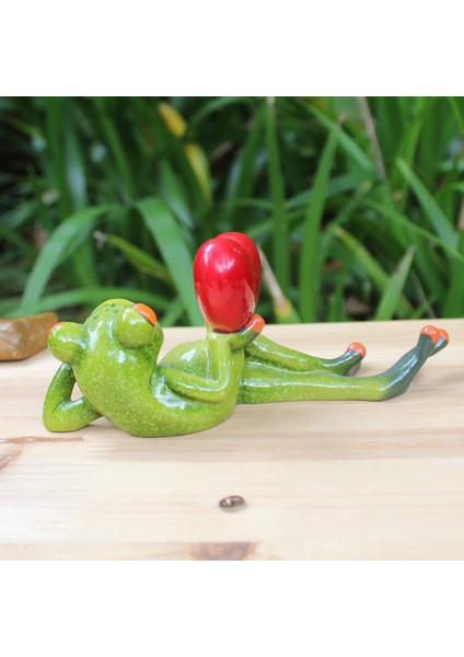 Yağmur I Büyüleyici Yeşil Kurbağa Reçine Heykelcik Heykeli Ev Süsleme D (Yurt Dışından) modelleri