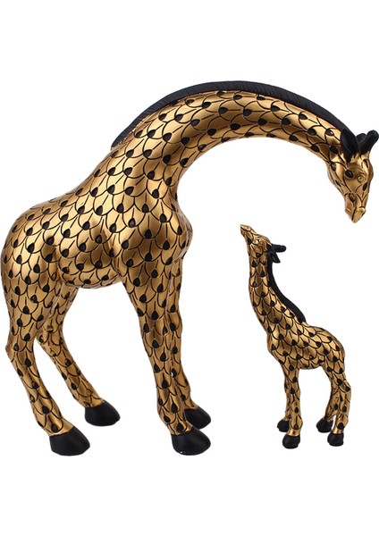 Anne ve Çocuk Zürafalar Heykel Heykeli Dolaplar Için Raf Dekorasyonu B (Yurt Dışından) modelleri