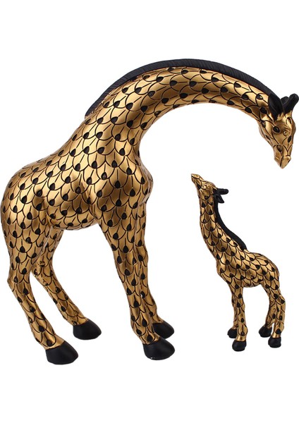 Anne ve Çocuk Zürafalar Heykel Heykeli Dolaplar Için Raf Dekorasyonu B (Yurt Dışından) fırsatları