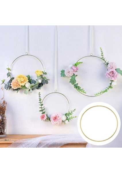 Altın Metal Çelenk Makrome Craft Halkalar 10CM (Yurt Dışından) fiyatları