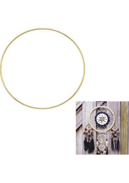 Altın Metal Çelenk Makrome Craft Halkalar 10CM (Yurt Dışından) modelleri