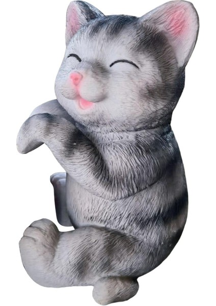 Heykeli Teraryum I Askısı ve Hugger Minyatür Gri Kitty (Yurt Dışından)