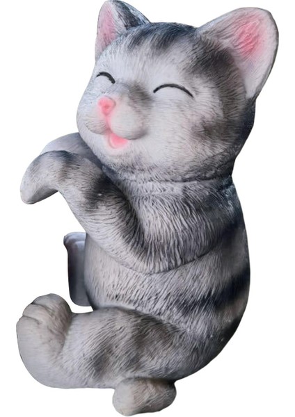 Heykeli Teraryum I Askısı ve Hugger Minyatür Gri Kitty (Yurt Dışından)