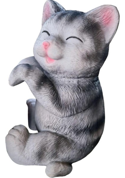 Heykeli Teraryum I Askısı ve Hugger Minyatür Gri Kitty (Yurt Dışından)