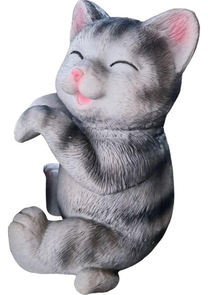 Heykeli Teraryum I Askısı ve Hugger Minyatür Gri Kitty (Yurt Dışından)