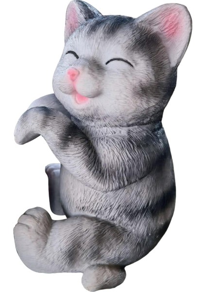 Heykeli Teraryum I Askısı ve Hugger Minyatür Gri Kitty (Yurt Dışından)