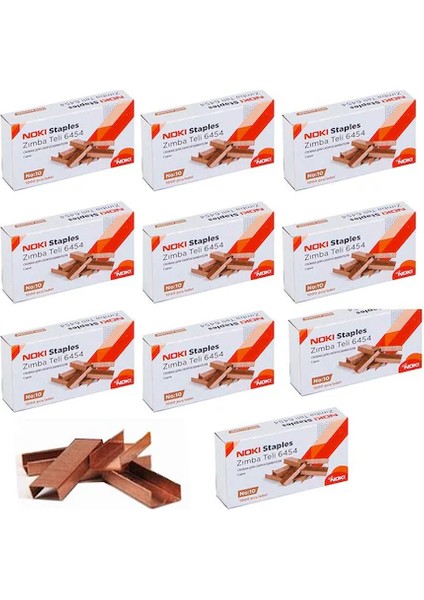 Zımba Teli No:10 Bakır 10 Paket (1 Kutu)