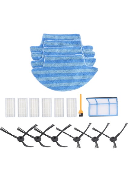 V55 Pro Mop Bezi Yan Fırça Hepa Filtresi Için 18 Adet Ilife V55 Pro Robot Süpürge Ana Filtre Yaması Değişimi (Yurt Dışından) modelleri