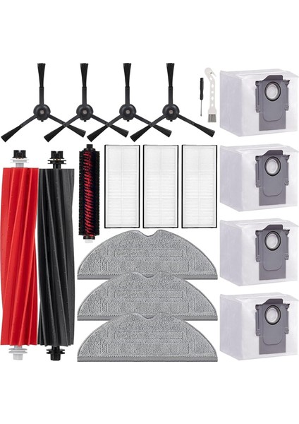 Roborock S8 S8+ S8 Pro Ultra Robot Süpürge Ana Yan Fırça Hepa Filtreler Paspas Bezi Toz Torbaları Aksesuarlar (Yurt Dışından)