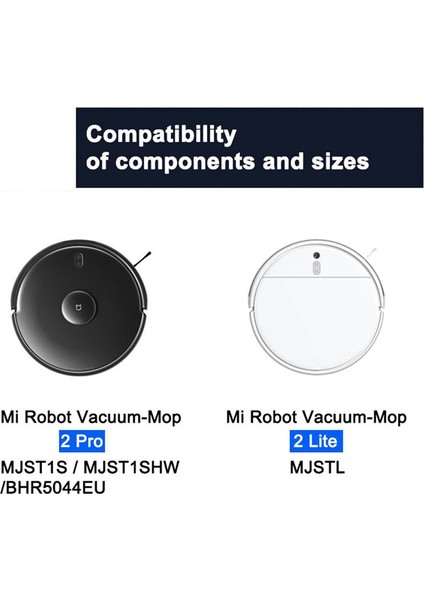 Xiaomi Mi Robot Vacuum-Mop 2 Pro/lite MJST1SHW Mjstl Hepa Filtre Paspas Bezi Ana Yan Fırçalı Elektrikli Süpürge Parçaları (Yurt Dışından) fiyatları