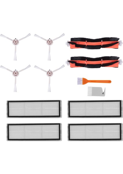 10 Paket Ana Fırça Yan Fırçalar Filtre Xiaomi Mijia 1c STYTJ01ZHM Robot Süpürge Parçaları Aksesuarları A (Yurt Dışından)