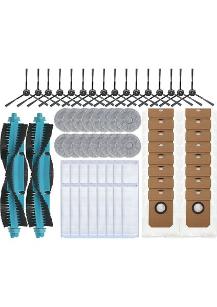 Cecotec Conga 11090 Spin Revolution Ana Yan Fırça Hepa Filtre Paspas Bezi Toz Torbası Yedek Aksesuar Seti (Yurt Dışından)
