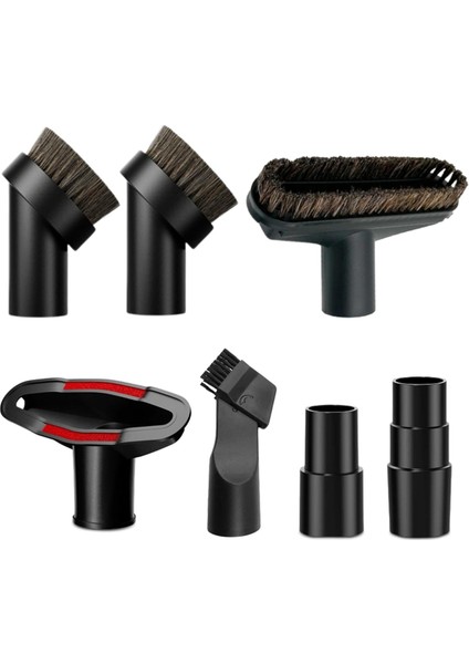 Adet Vakum Fırçası Ataşmanı ve Adaptörü 1,25 Inç Yumuşak At Kılı Yuvarlak Fırça Vakum Zemin Fırçası Döşeme Aracı (Yurt Dışından)