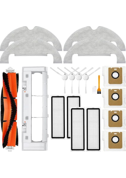 Dreame Bot D10 PLUS/RLS3D Elektrikli Süpürge Robotu Yedek Ana Yan Fırça Paspas Bezi Filtre Toz Torbası Aksesuarları (Yurt Dışından)